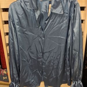 Satin charmuse poet shirt